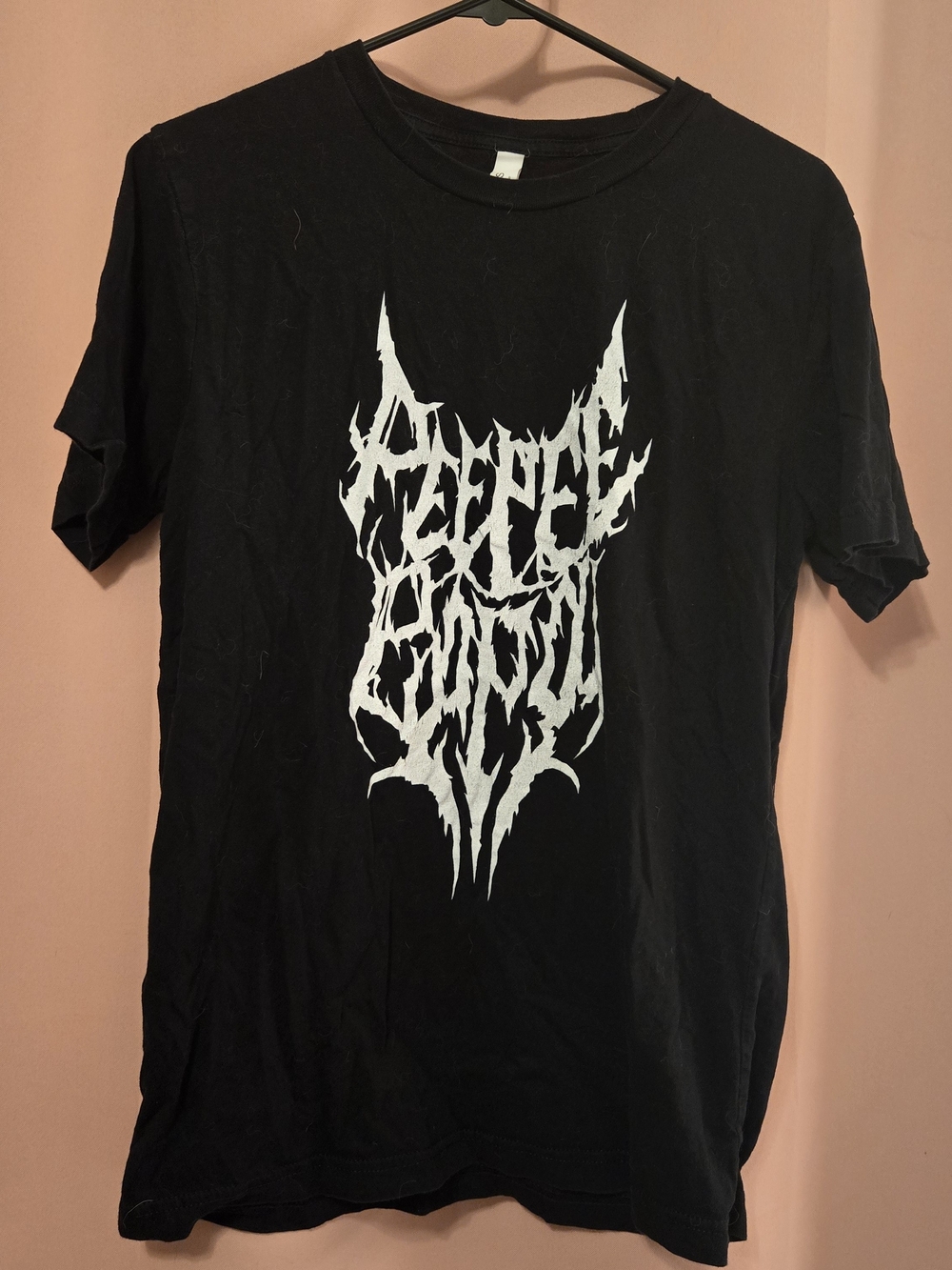 Black Peepee Poopoo Metal Writing T Shirt Size M